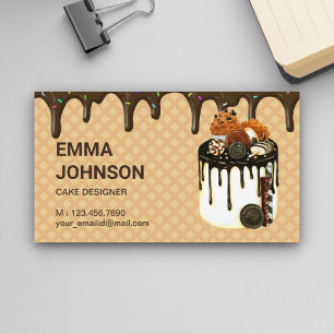 Carte De Visite Chocolat personnalisé Anniversaire Pâtisserie Chef