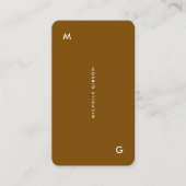 Carte De Visite Chocolat professionnel simple moderne Brown QR (Devant)