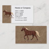 Carte De Visite Chocolat Rocky Mountain Horse (Devant / Derrière)