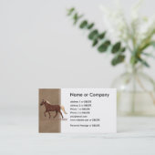 Carte De Visite Chocolat Rocky Mountain Horse (Debout devant)