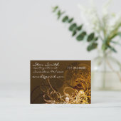Carte De Visite Chocolat tourbillonnant Florals et Sherbert orange (Debout devant)