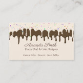 Carte De Visite Chocolat & Vanille Confetti Dégoulinade de Glaçage (Devant)
