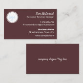 CARTE DE VISITE CHOCOLATE BROWN ENTREPRISE LOGO MARQUE DE LA COMPA (Devant / Derrière)
