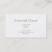 Carte de visite chocolaterie (Dos)