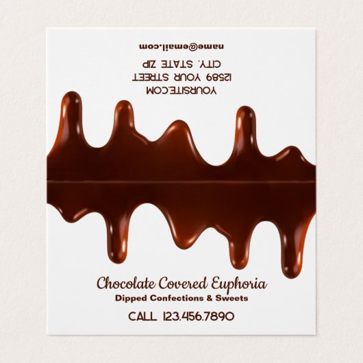 Carte De Visite 🍬 chocolatier (Extérieur déplié)
