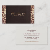 Carte De Visite Chocolatier Élégant Brown et or (Devant / Derrière)