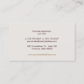 Carte De Visite Chocolatier Élégant Brown et or (Dos)