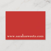 Carte De Visite Chocolatière fraise Chocolatière Chef pâtisserie (Dos)