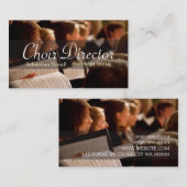Carte De Visite Choir Directeur Vocalist Music Instructeur (Devant / Derrière)