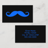 Carte De Visite Choisir une moustache couleur sur le noir (Devant / Derrière)