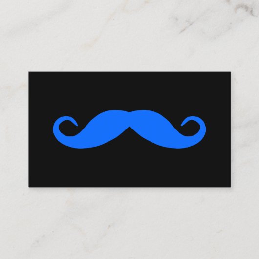 Carte De Visite Choisir une moustache couleur sur le noir (Devant)