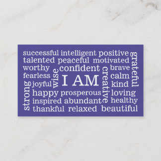 Carte De Visite Choisissez les affirmations positives quotidiennes