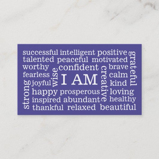 Carte De Visite Choisissez les affirmations positives quotidiennes (Devant)