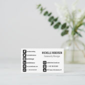 Carte De Visite Choisissez vos icônes sociales (Debout devant)