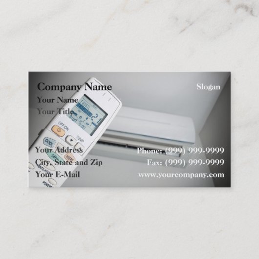 Carte De Visite Choix de climatisation (Devant)