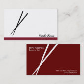 Carte De Visite Chopstick (rouge variation) (Devant / Derrière)