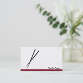 Carte De Visite Chopstick (rouge variation) (Debout devant)