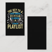 Carte De Visite Chorale chanteuse clé du coeur musical orchestre (Devant / Derrière)