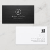 Carte De Visite Chorégraphe Danseuse Icône Métal brossé foncé (Devant / Derrière)