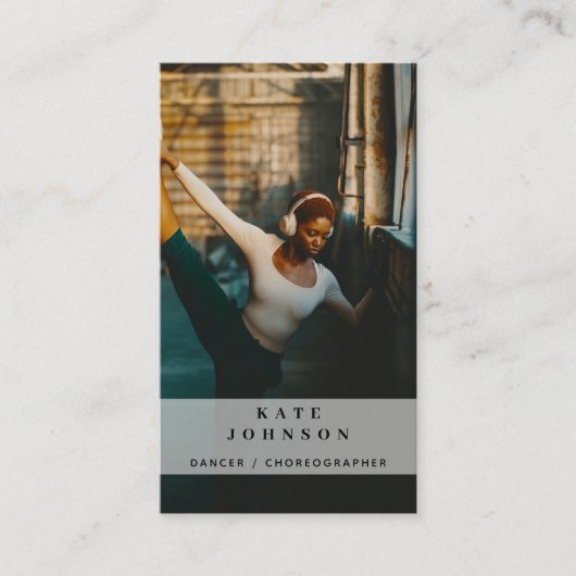 Carte De Visite Chorégraphe danseuse Photo Médias sociaux Code QR (Devant)
