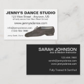 Carte De Visite Chorégraphe enseignant du studio de danse de Jazz  (Devant / Derrière)