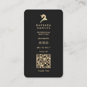Carte De Visite Chorégraphe moderne danseur élégant en or noir (Dos)