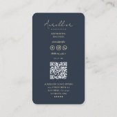 Carte De Visite Chorégraphe moderne Danseuse Danseuse Bleu foncé O (Dos)