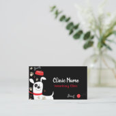 Carte De Visite Choses préférées avec mignon chien clinique vétéri (Debout devant)