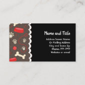 Carte De Visite Choses préférées avec mignon chien clinique vétéri (Dos)