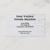 Carte De Visite Chou Frais Au Marché (Dos)