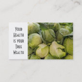 Carte De Visite Chou Frais Au Marché (Devant)