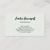 Carte De Visite Chouette à gros yeux mignonne tenant un café (Dos)