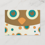 Carte De Visite Chouette à oeil bleu (Dos)