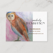 Carte De Visite Chouette aquarelle personnalisée Creative (Devant)