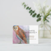 Carte De Visite Chouette aquarelle personnalisée Creative (Debout devant)