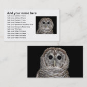 Carte De Visite Chouette barrée (Devant / Derrière)