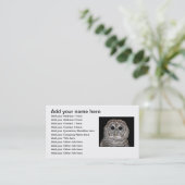 Carte De Visite Chouette barrée (Debout devant)