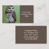 Carte De Visite Chouette boisée de la petite nature (Devant / Derrière)