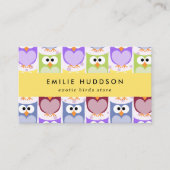 Carte De Visite Chouette, Chouette, Motif, Boutique pour animaux d (Devant)