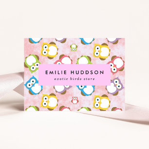 Carte De Visite Chouette, Chouette, Motif, Boutique pour animaux d