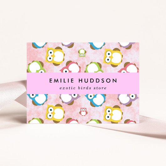 Carte De Visite Chouette, Chouette, Motif, Boutique pour animaux d