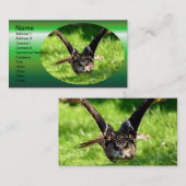 Carte De Visite Chouette d'aigle sauvage en plein vol (Devant / Derrière)
