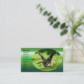 Carte De Visite Chouette d'aigle sauvage en plein vol (Debout devant)