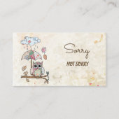 Carte De Visite Chouette dans la pluie (Devant)