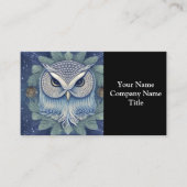 Carte De Visite Chouette de forêt d'Imaginaires mystique (Devant)