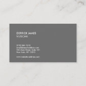 Carte De Visite Chouette de nuit gris moderne DJ, Groupe, Musicien (Dos)