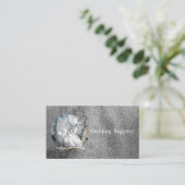 Carte De Visite Chouette des neiges d'hiver Branche de la lune Mar (Debout devant)