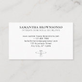 Carte De Visite Chouette d'oiseaux sauvages à fleurs d'animaux bla (Dos)