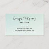 Carte De Visite Chouette mignonne dans un chapeau vert (Dos)