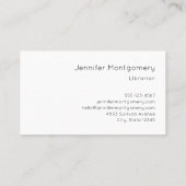 Carte De Visite Chouette mignonne dans un chapeau vert (Dos)